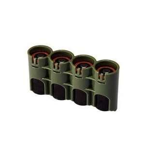  CR123 Battery Caddy, Military Green   Holds 4 CR123 Batteries