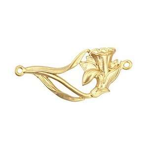  Ezel Findings Gold (plated) Daffodil Link 43x19mm Findings 
