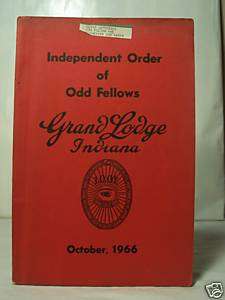 Independent Order of Odd Fellows Secret Society 1966  
