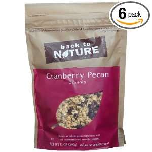 Back To Nature Cranberry Pecan Granola, 12 Ounce Pouches (Pack of 6 