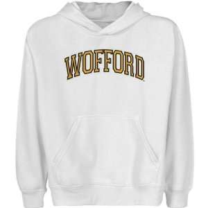 Wofford Terriers Youth White Arch Applique Pullover Hoody 
