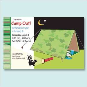  Camp Out Tent Party Invitation Toys & Games