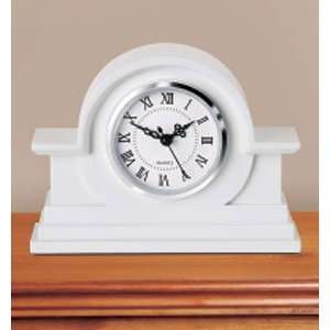 Premier Cream Ornamental Mantle Clock   White 