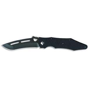   10E Folding Pocket Knife, Black Teflon Blade