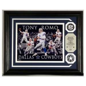   Tony Romo Dominance Photo Mint with 2 Silver Coins