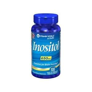  Vitamin World Inositol 650Mg, 100 Coated Caplets Health 
