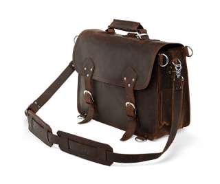 Classic Leather Briefcase Messenger Laptop Bag Backpack Satchel Large 