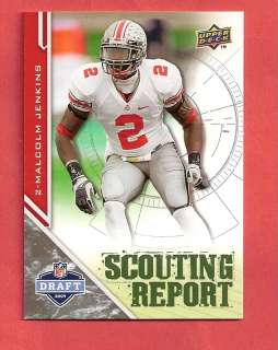 2009 MALCOLM JENKINS UD Draft Edition SCOUTING REPORT  