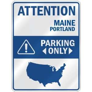  PORTLAND PARKING ONLY  PARKING SIGN USA CITY MAINE