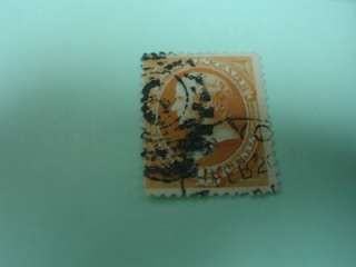 USA Stamp Scott #189, USED, Genuine APS Expertised Bright Orange 