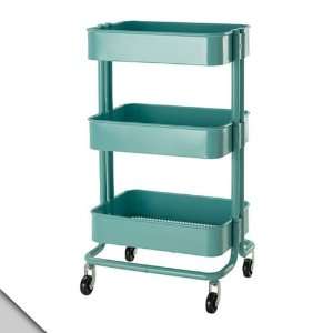 Småland Böna IKEA   RÅSKOG Kitchen cart, turquoise  