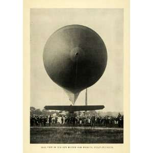   British Airship War Balloon Nulli Secundus   Original Halftone Print