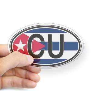  Cuba Euro Cuba Oval Sticker by  Arts, Crafts 