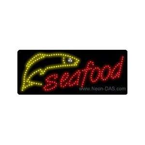  Seafood LED Sign 11 x 27