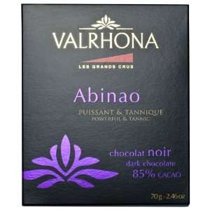 Valrhona Abinao Dark Chocolate Bar   85%   1 box, 20 2.46 oz bars 