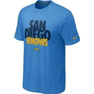  San Diego Chargers Blue Nike San Diego Knows T Shirt 