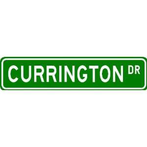  CURRINGTON Street Sign ~ Personalized Family Lastname Sign 