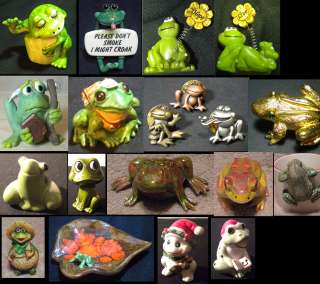 Assorted Frog Figurines, Jewelry, etc., Assorted Prices  