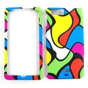  Motorola DROID X Abstract Color Blocks Hard Case, Cover 