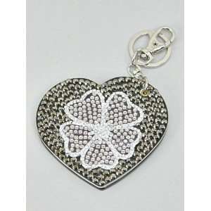  New Fashion Cute Heart Cosmetic Mirror Key Chain Ring Gift 