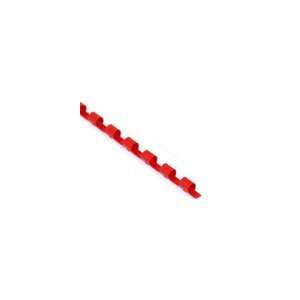  1/4 Red Plastic Binding Combs   100pk Red Office 