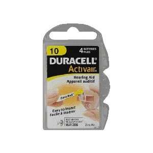   Duracell Activair Size 10 Easy Tab 4 Batteries