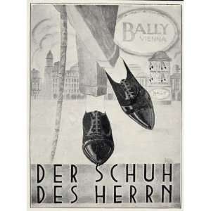  1928 Print Bally Vienna Shoes Ad Men Schuh Kurt Pebal 