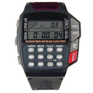  Digital Wristwatch & Remote Control   Black Band 