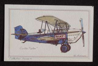1973 Curtiss Falcon Biplane Airplane Artist Signed Roy Andersen 