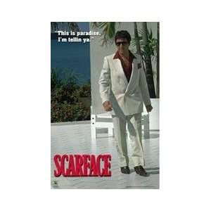  (22x34) Scarface Movie (Paradise, White Suit) Poster Print 