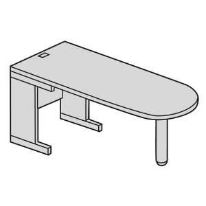    72W x 30D Freestanding Peninsula Worktable