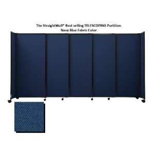   Partition, Navy Blue Fabric, 6 high x 113 long