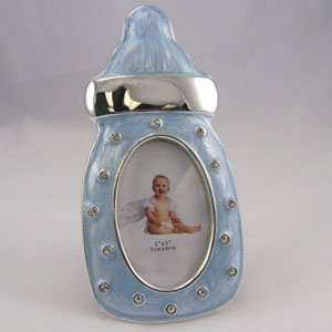 Blue Baby Bottle Epoxy Frame with Rhinestones  Kitchen 
