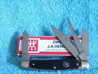 Henckels 4 Blade Stockman Knife Bone HK0025MHG  