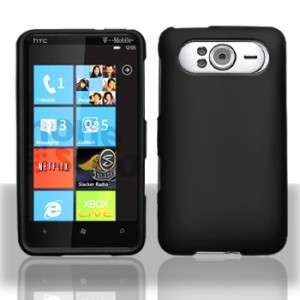 Rubber Black Hard Case Cover for T Mobile HTC HD7  