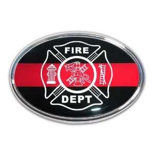  Firefighter Oval chrome auto emblem Automotive