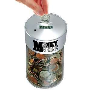  Money Machine Jar Counts Coins Displays Savings 