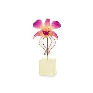  Natural orchid statuette, Romance (small)