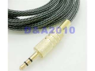 10ft 3m OFC 3.5mm Stereo plug male to male Gold Audio IPOD AUX  