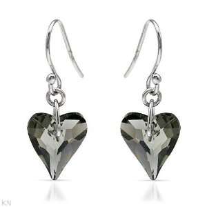  CHATEAU DARGENT Attractive Heart Earrings With Genuine 