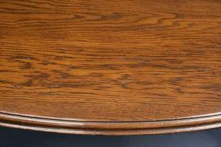 Antique Country Style English Rustic Oak Round Dining Kitchen Table 