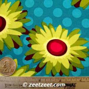Michael Miller~Patty Young~DAISY DOT~TURQUOISE Fabric  
