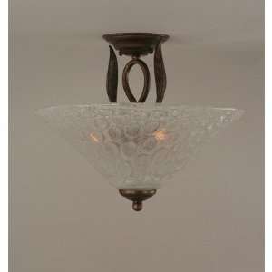    Flush Mount with Bubble Glass Shade Glass Bubble