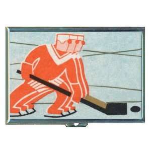  Ice Hockey 1960s Retro Graphic ID Holder, Cigarette Case 