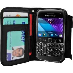   Wallet Case with Hand Strap & Screen Protector/Film/Foil (3 Layer