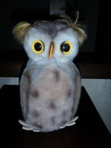 LARGE VINTAGE RARE STEIFF OWL WITH BUTTON  