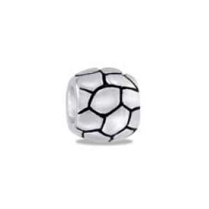   /Memory Charm Double Sterling Layered Bead   Fits Pandora Bracelets