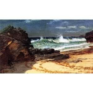  Oil Painting Beach at Nassau Albert Bierstadt Hand 