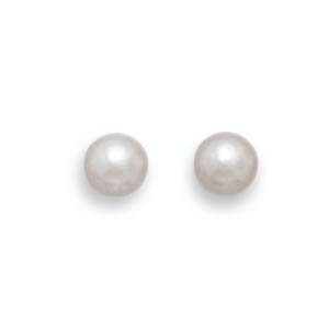  Grade AAA 4.5 5mm Cultured Akoya Pearl Earrings with White 