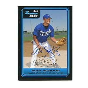 Alex Gordon Autographed/Signed 2006 Topps Card